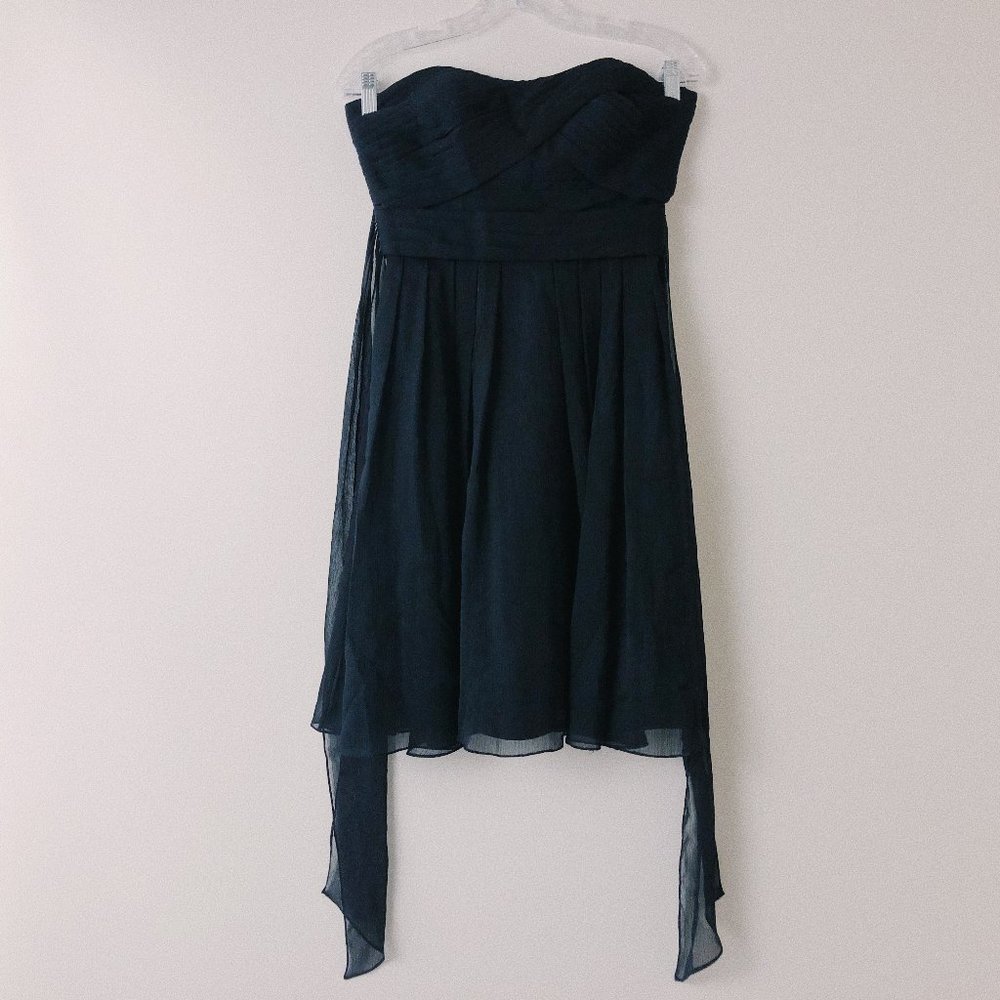 Angelina Faccenda black strapless dress tulle